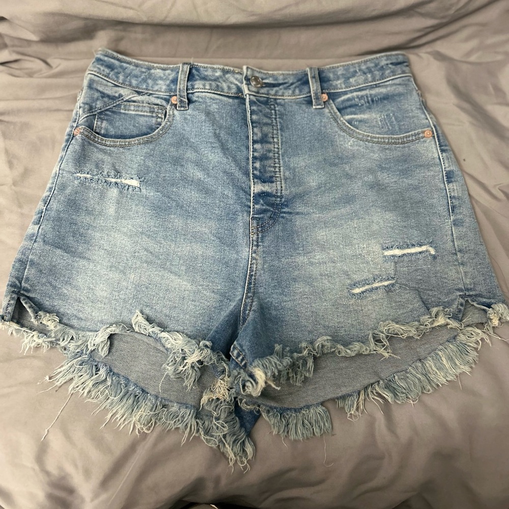 Women's Free People Curvy Vintage High Rise Denim Shorts